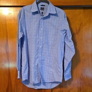 Chaps Blue Dress Shirt Classic Cotton Design